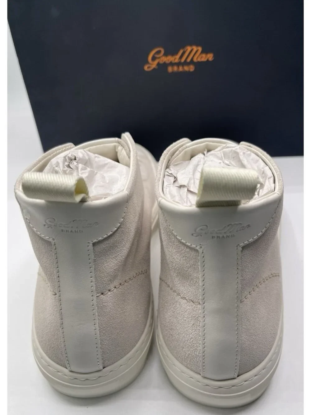 Good Man Brand Legacy Hi-Top Beige‎ Suede  Leather Sneakers Men’s Size 10